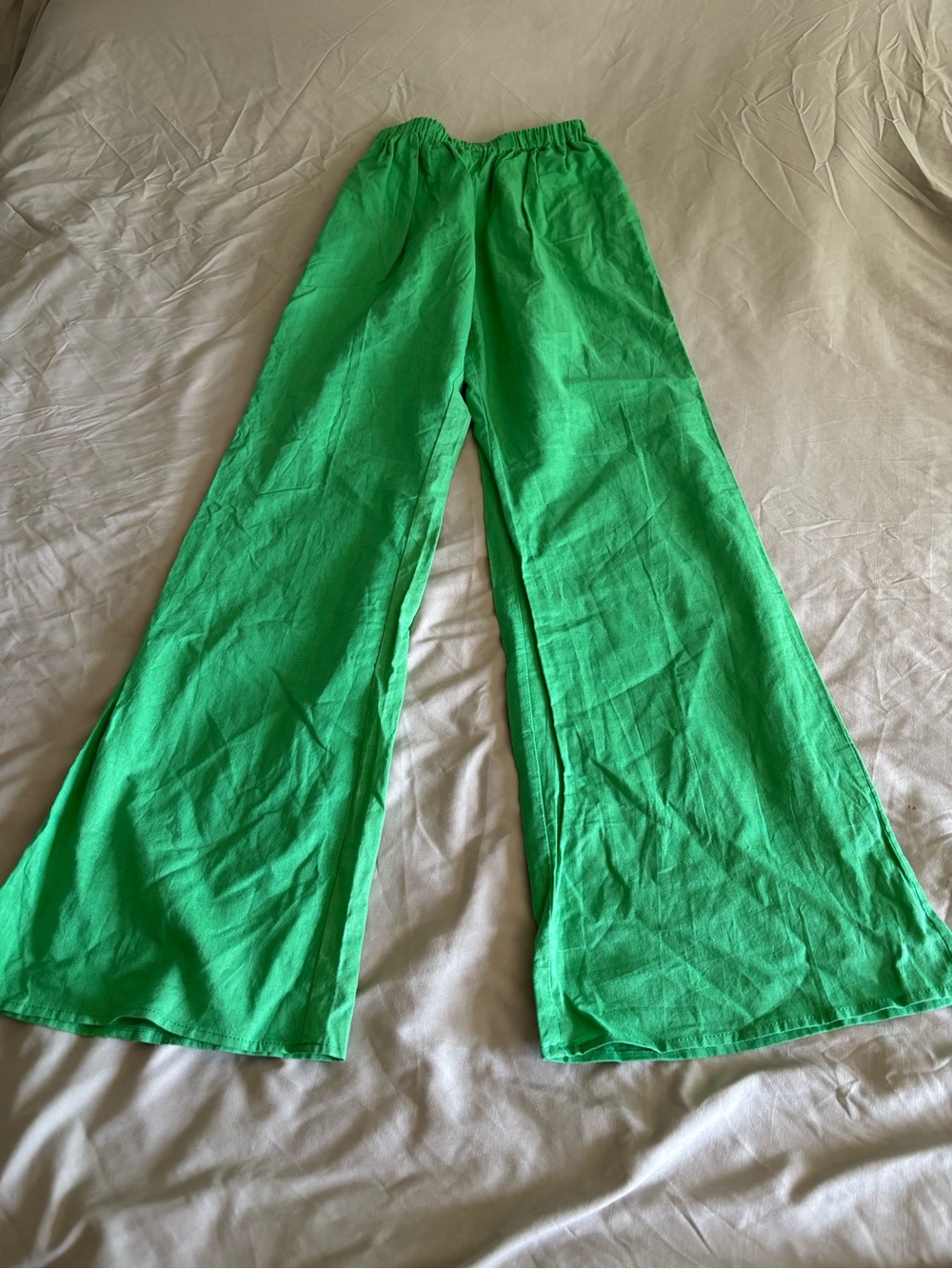Commense Neon Green Wide-Leg Women’s Pants